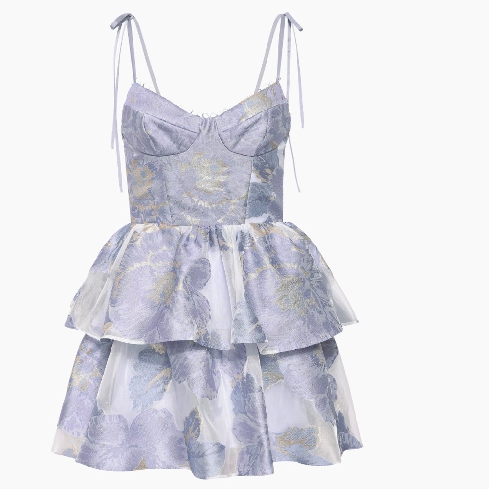 Katie May Sahara Jacquard Ruffled Minidress
